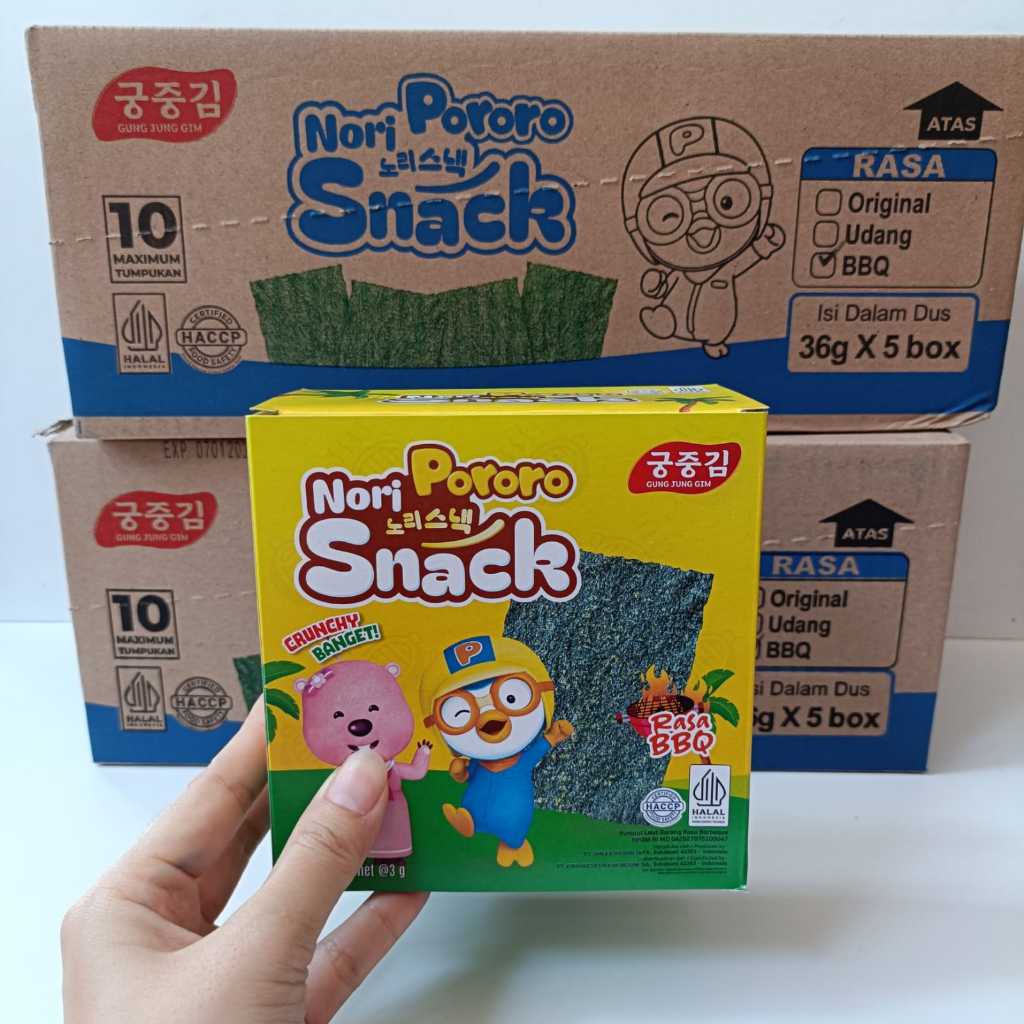 

NEW LAUNCH NORI PORORO 1 DUS ISI 5 BOX RASA BBQ DAN ORIGINAL