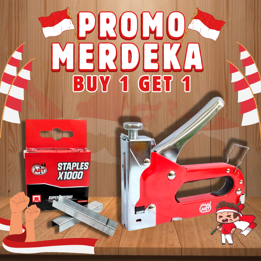 

ART Staple Gun 3in1 Staples Tembak 3 in 1 GRATIS ISI STAPLES 1000 pcs