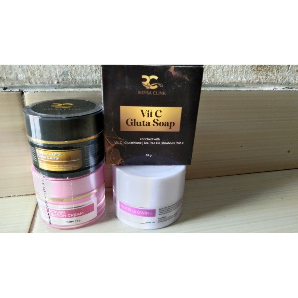 PAKET GLOWING ULTIMATE + SABUN GLUTA RAYSA CLINK BPOM