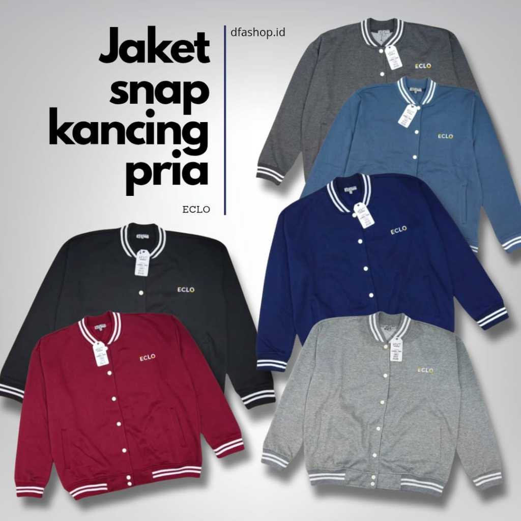 Jaket Snap Pria Eclo Premium