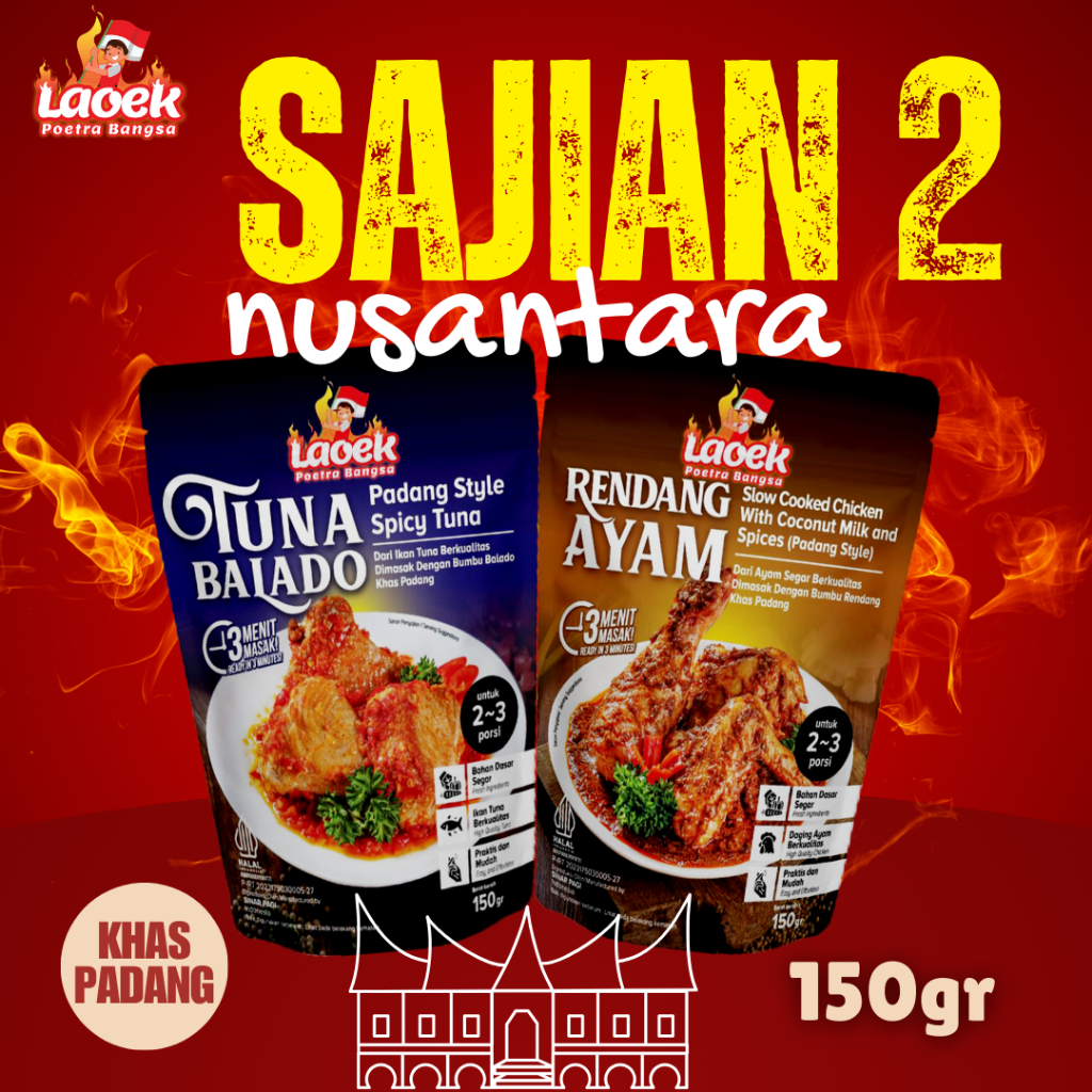 

2 Lauk, Tuna Balado dan Rendang Ayam Lauk Siap Sapi