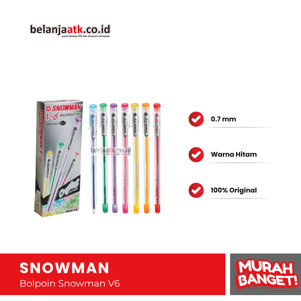 

Bolpoin Snowman V6 0.7 mm / Pulpen / Bolpen