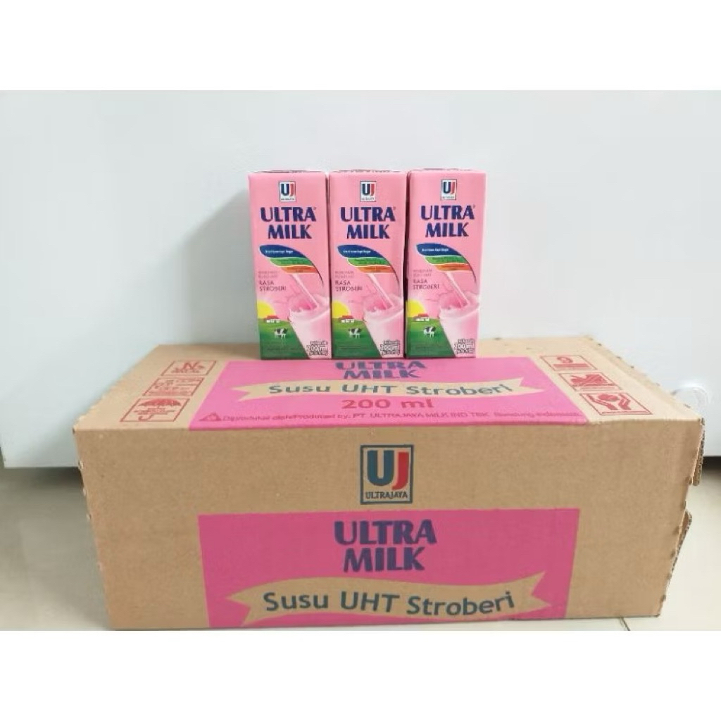 

SUSU ULTRA STROBERI 200ML DUS ISI 24 PCS / SUSU UHT