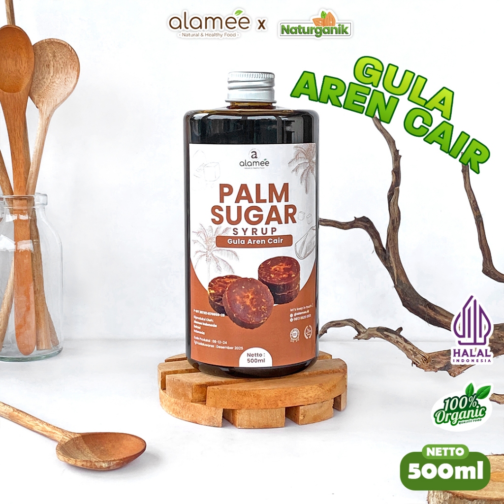 

ALAMEE Gula Aren Cair Syrup Palm Sugar Organic Liquid Organik Brown Sirup Natural 500ml Naturganik