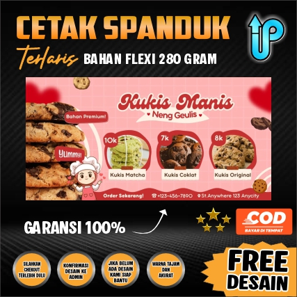 SPANDUK RUMAH DIJUAL / SPANDUK COD / SPANDUK JUALAN /SPANDUK MINUMAN /SPANDUK SEHARI JADI / SPANDUK 