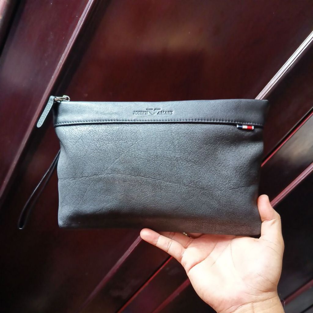 Clutch / Handbag / Tas Tangan Pria Kulit Asli Black Genuine Leather Preloved/second