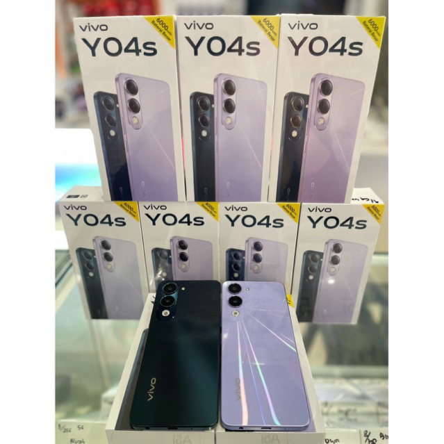 Vivo Y04s 4/64GB RAM 4GB+4GB Extended  ROM 64GB 6000mAh Baterai 15W FlashCharge Garansi Resmi