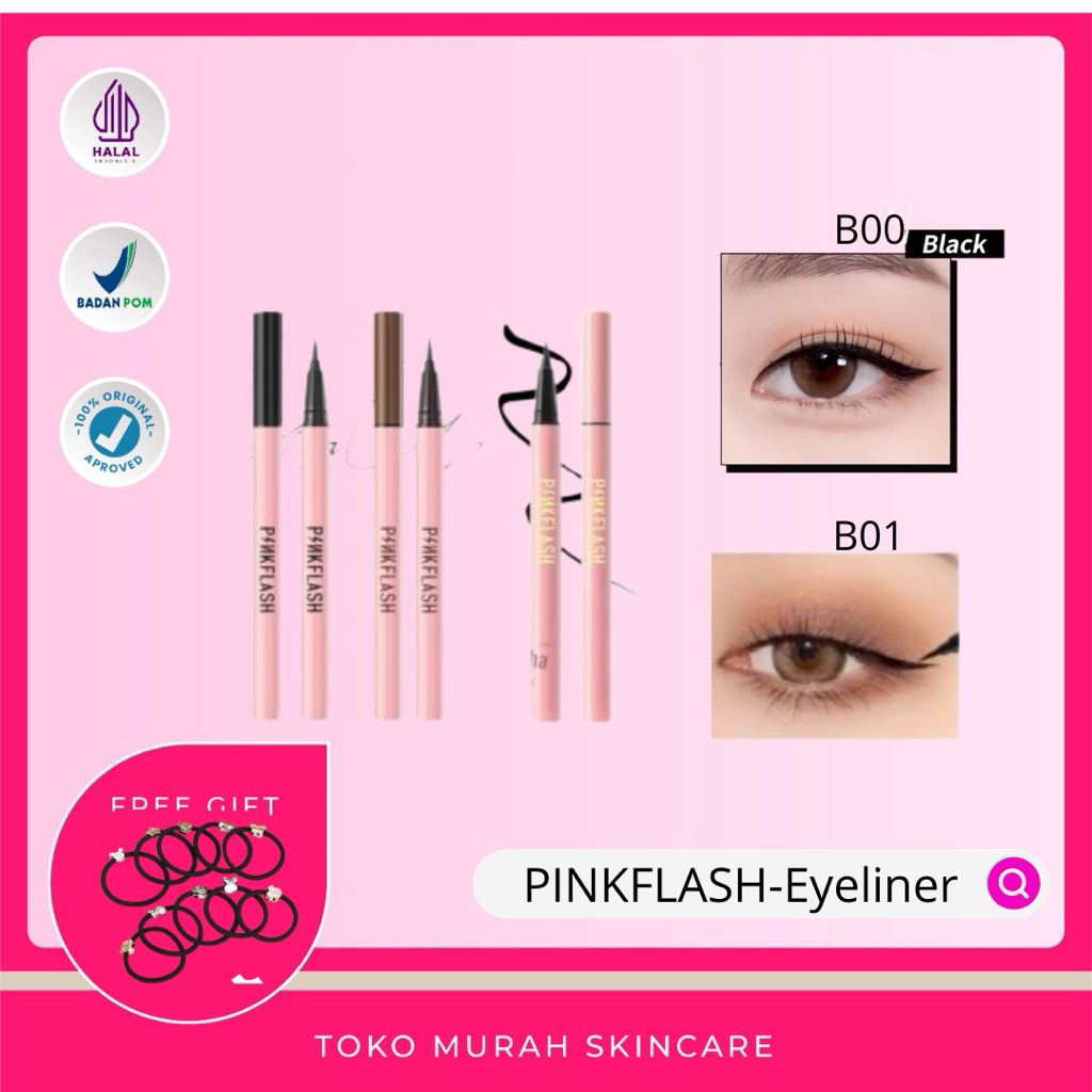 PINKFLASH-Eyeliner Pen Pinkflash|Eyeliner Kuas Pinkflash|Eyeliner waterproof|