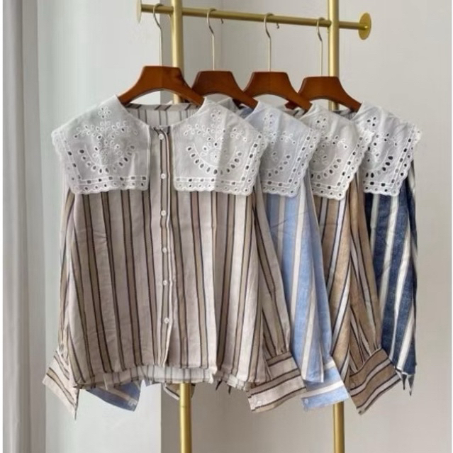 Kemeja Sailor Rayon Twill Ld 120 Cute Lucu Wanita