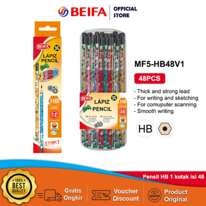 

Beifa Pensil HB MF5 – Motif Karakter Lucu dengan Ujung Penghapus