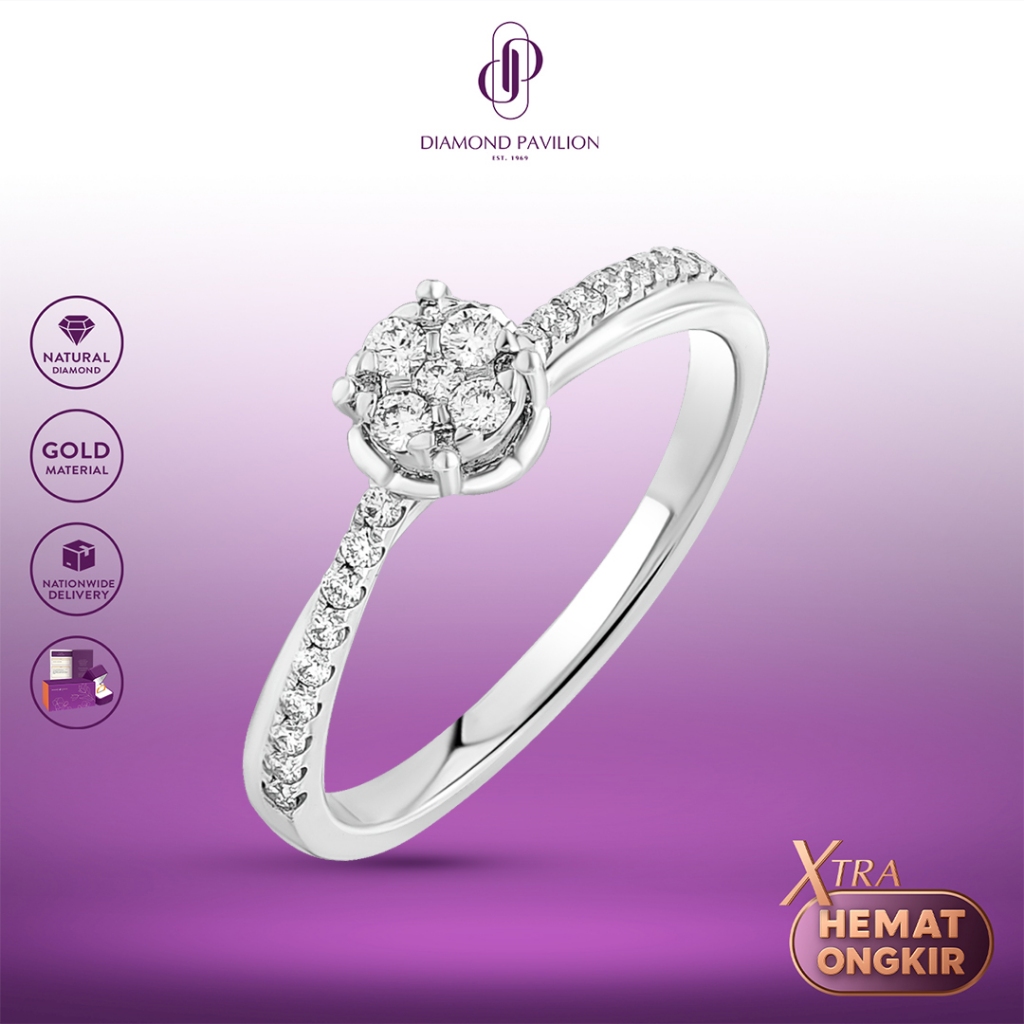 Diamond Pavilion Cincin Emas Batu Berlian Melora Ring