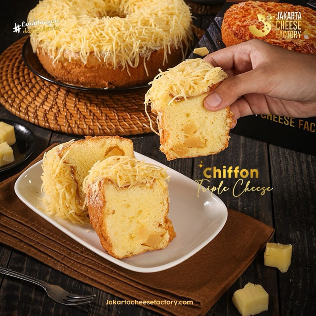 

Chiffon Triple Cheese Jakarta Cheese Factory