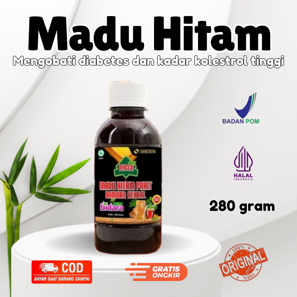 

Sherin - Madu Hitam Pahit Plus Bidara Sherin 280 gram