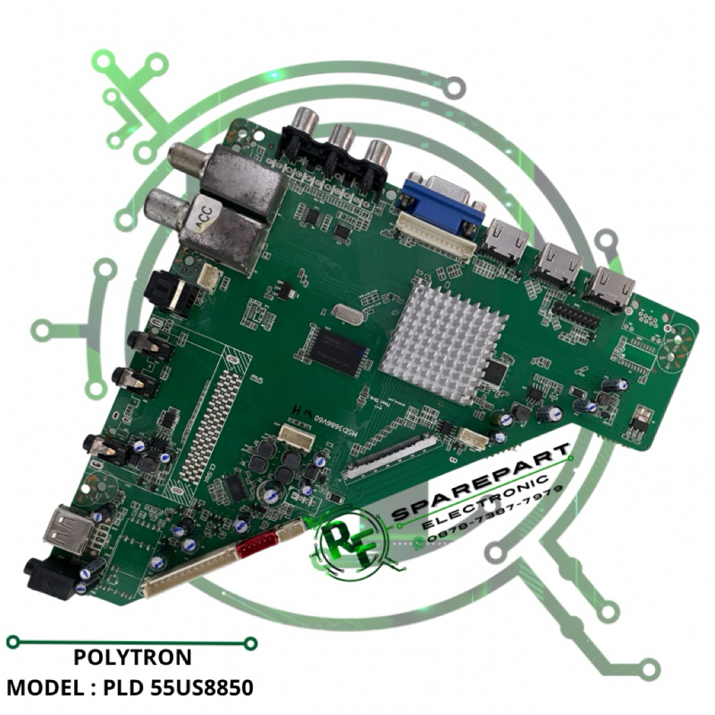 MB MAINBOARD MESIN TV LED POLYTRON PLD55US8850 PLD 55US8850