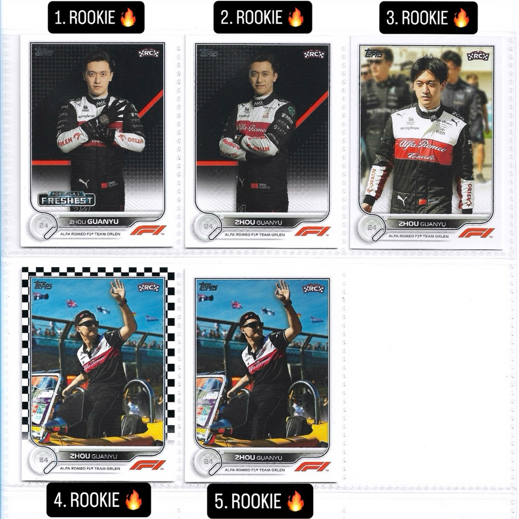 Kartu f1 Topps (ROOKIE) - Zhou Guanyu (Alfa Romeo F1)