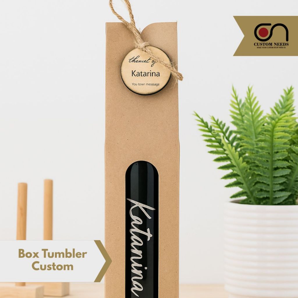 

BOX DUS KEMASAN BOTOL MINUM TUMBLER BOX BOTOL SOUVENIR BOX KEMASAN BROWN KRAFT BOTOL MINUM RUSTIC TERLARIS VIRAL MURAH