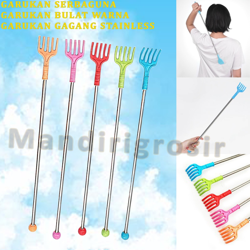 Garukan Bulat Warna * Garukan Punggung * Garukan Gagang Stainless * 1pcs