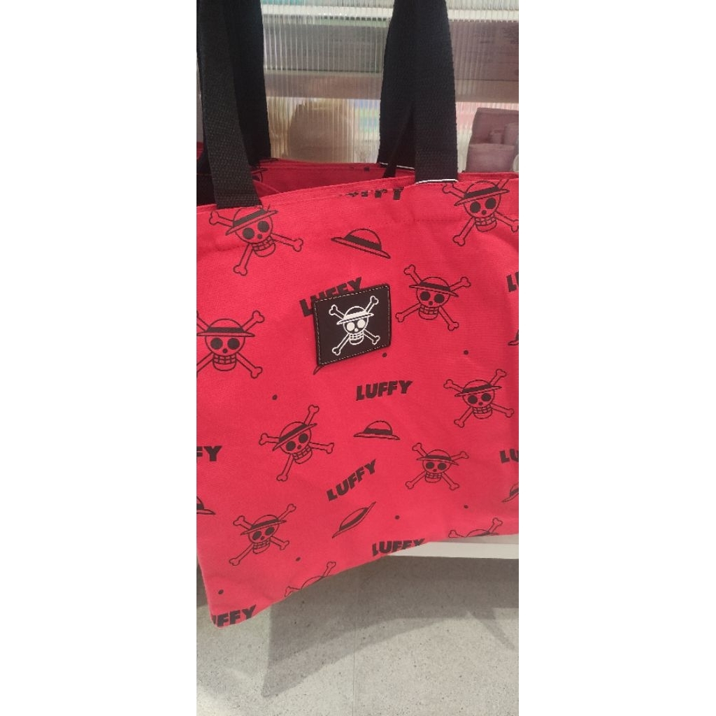 Miniso x One Piece luffy red tote bag