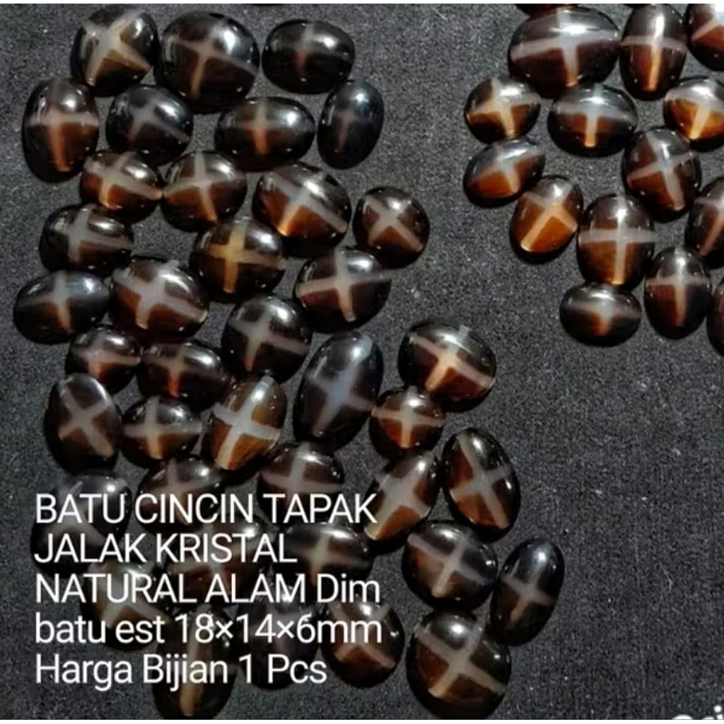 BATU CINCIN TAPAK JALAK KRISTAL NATURAL ALAM