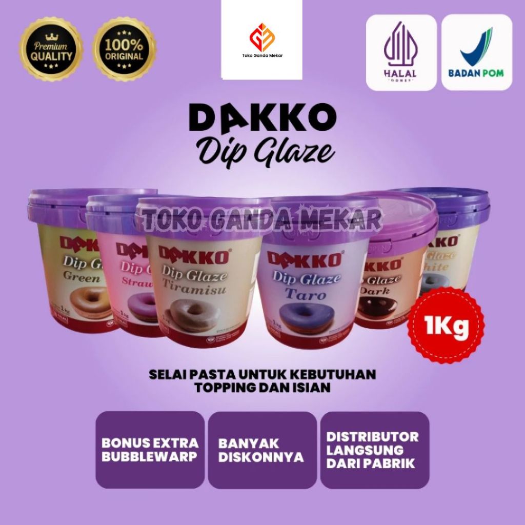 

DAKKO Dip Glaze Selai Saus Manis Kemasan Bucket 1Kg