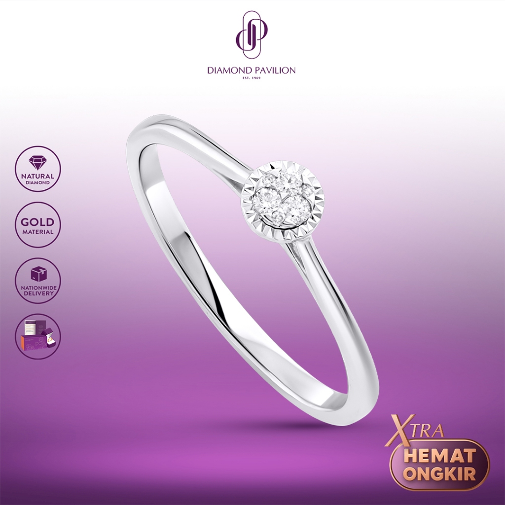 Diamond Pavilion Cincin Emas Batu Berlian Chiva Ring