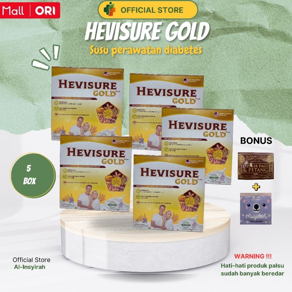 

HEVISURE GOLD Paket 5 Minuman Susu Nabati Isi 12 Sachet