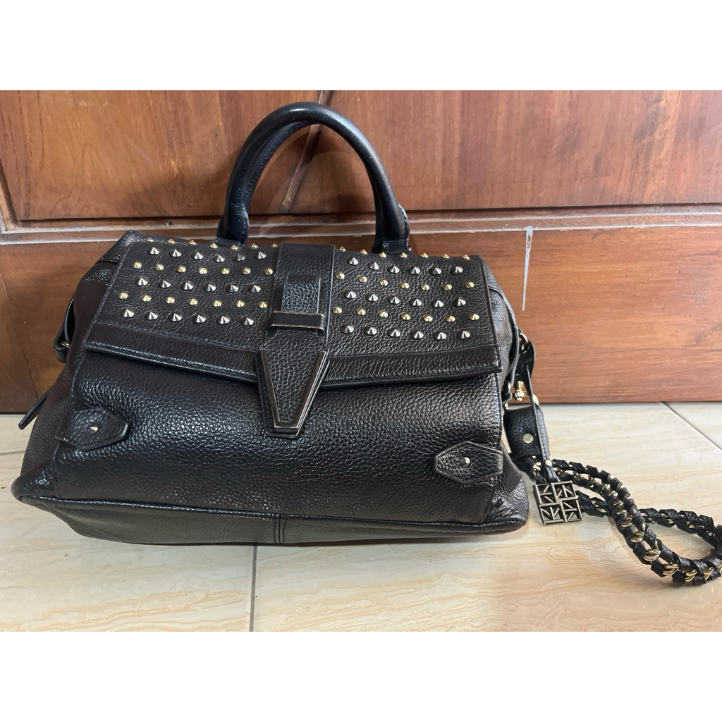 ✅COD Tas KH Design speedy shoulder stud bag Kulit asli lengkap charm