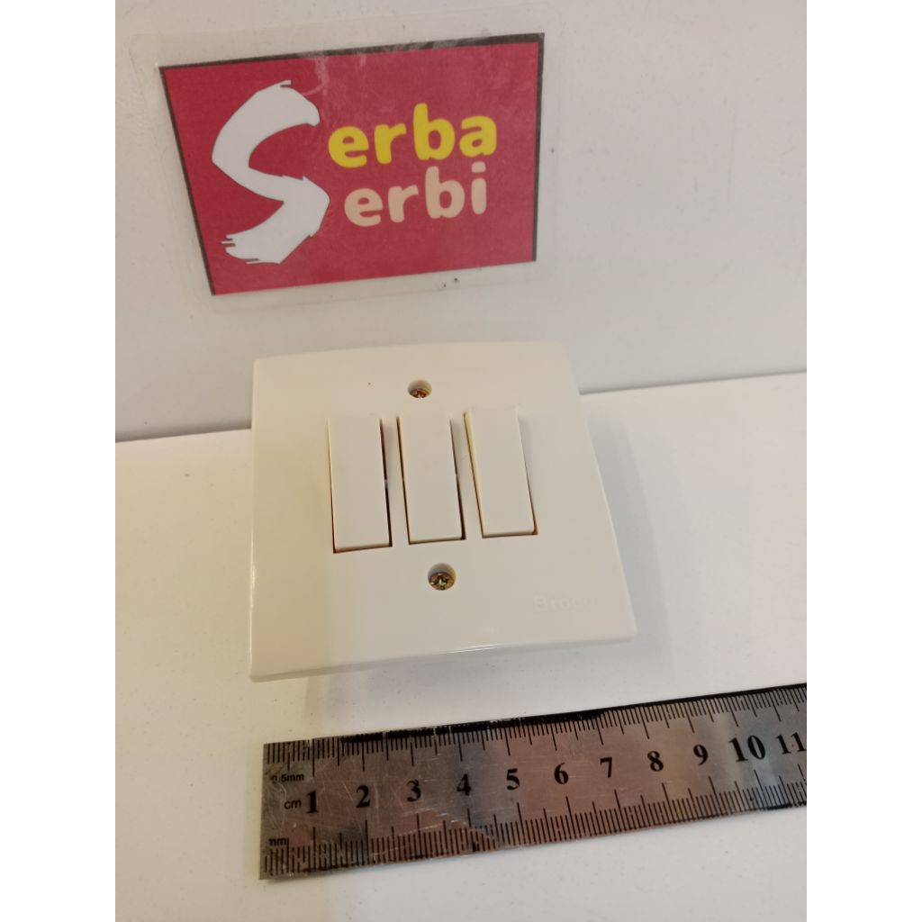 (/PCS 3PETIK BROCO) Saklar tanam dinding inbox stop kontak