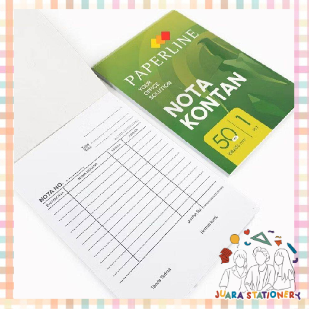 

(724) Nota Kecil 1 Rangkap Paperline [1 PAK 10 PCS] / Nota Paperline Nota Kecil