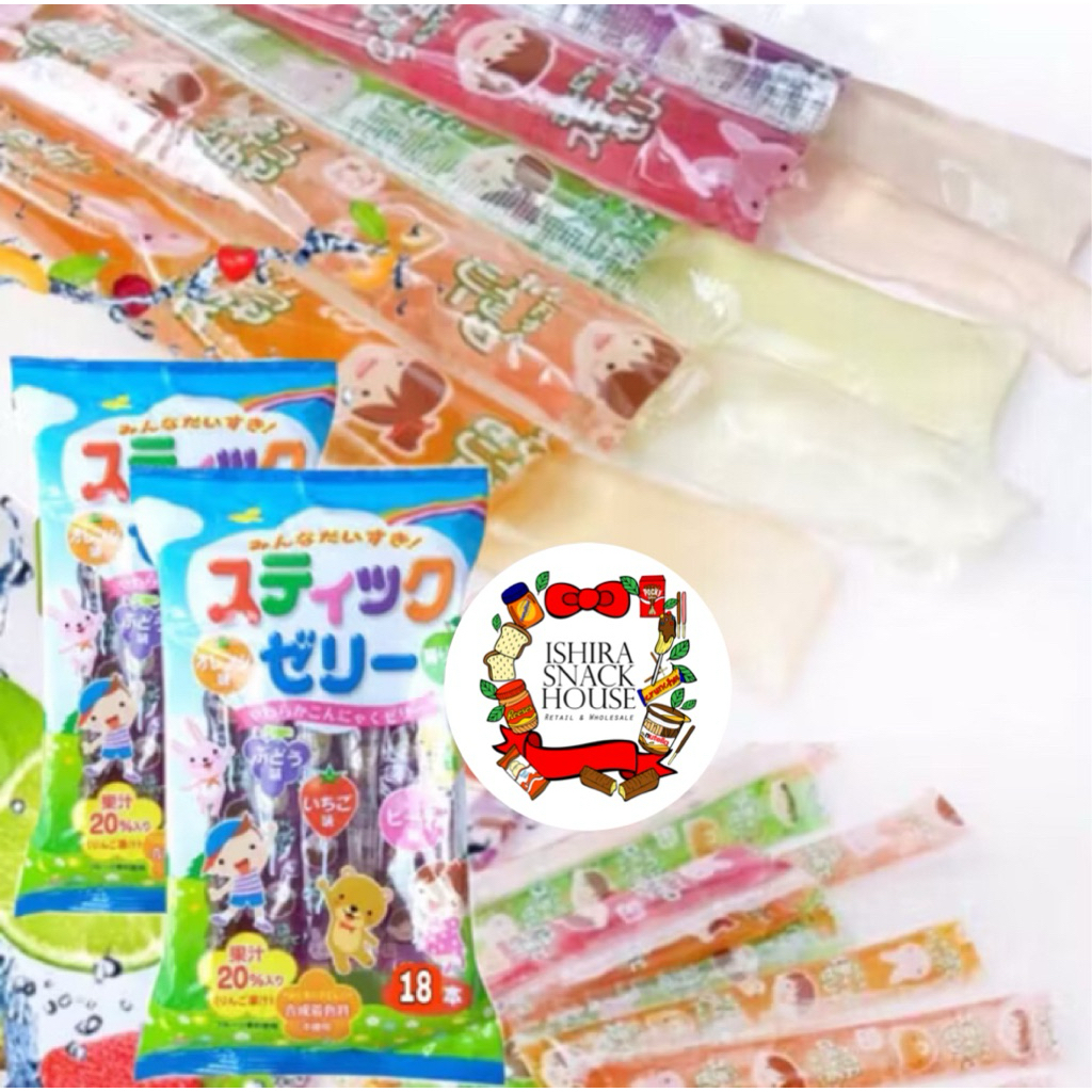 

Ribon Minna Daisuki Stick Jelly isi 18/ Jelly Straw Japan BPOM