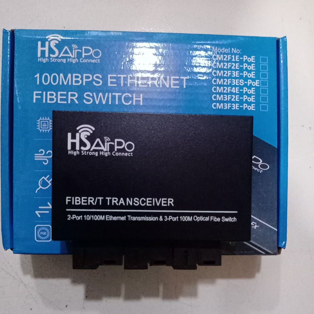 CONVERTER FO HSAIRPO CM3F2E-POE / 3 FO To 2 Ethernet