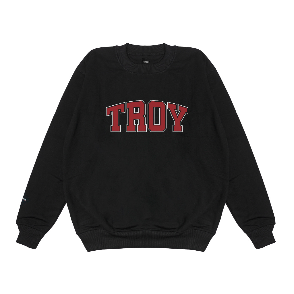 Troy Company Sweater Crewneck Black Goza - Sweater Hitam SW 3231