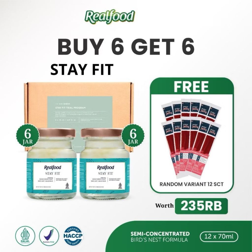 

Realfood Trial Stay Fit Program Bird's Nest dengan Gula Batu Minuman sarang walet