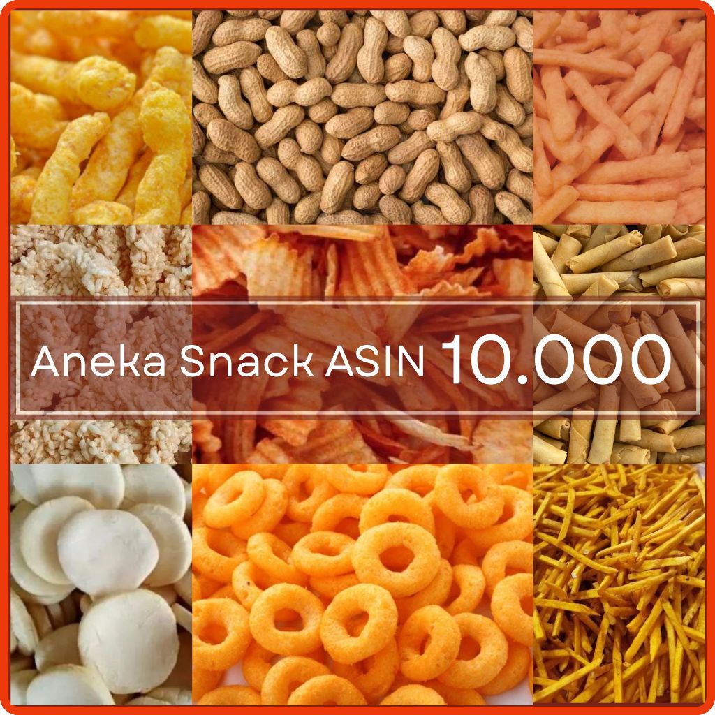 

QUINNBE aneka snack asin kiloan / makanan ringan / cemilan murah serba 10rb manis pedas gurih