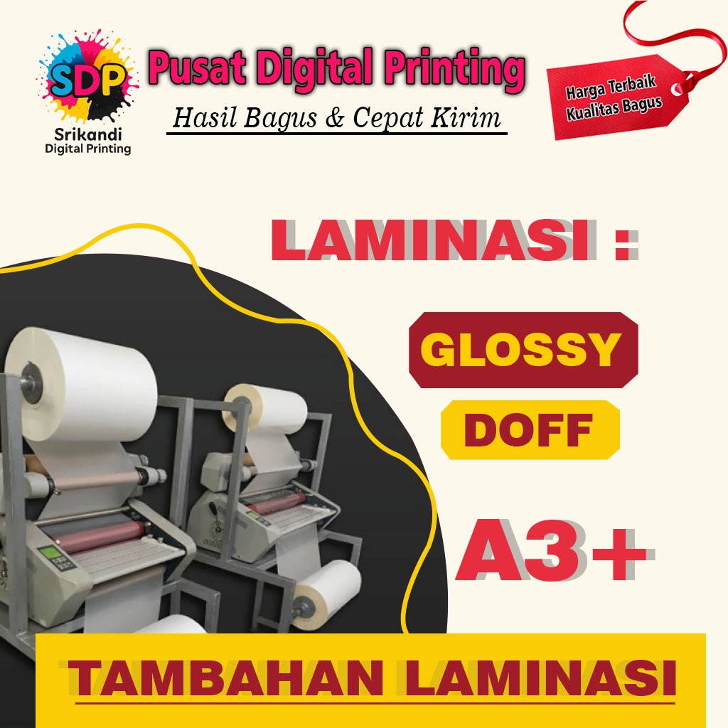 

Laminating A3+ | Laminasi A3 | Glossy / Doff