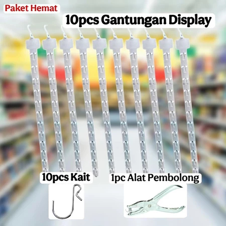 

10 pcs tampilan makanan clip-on / produk supermarket clip-on makanan ringan menggantung bar / 62cm Buah Plastik