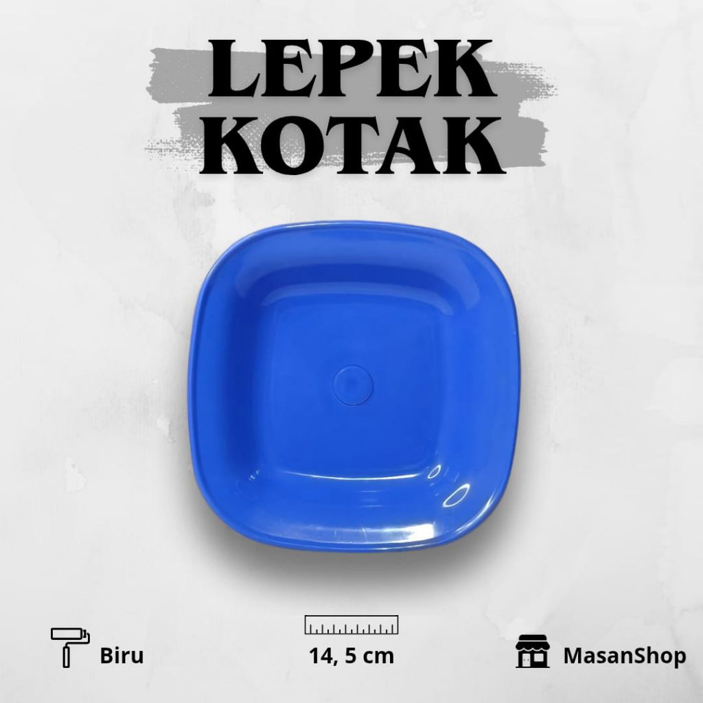 LEPEK KOTAK| TATAKAN GELAS PLASTIK 12 PCS (1 LUSIN) WARNA BIRU