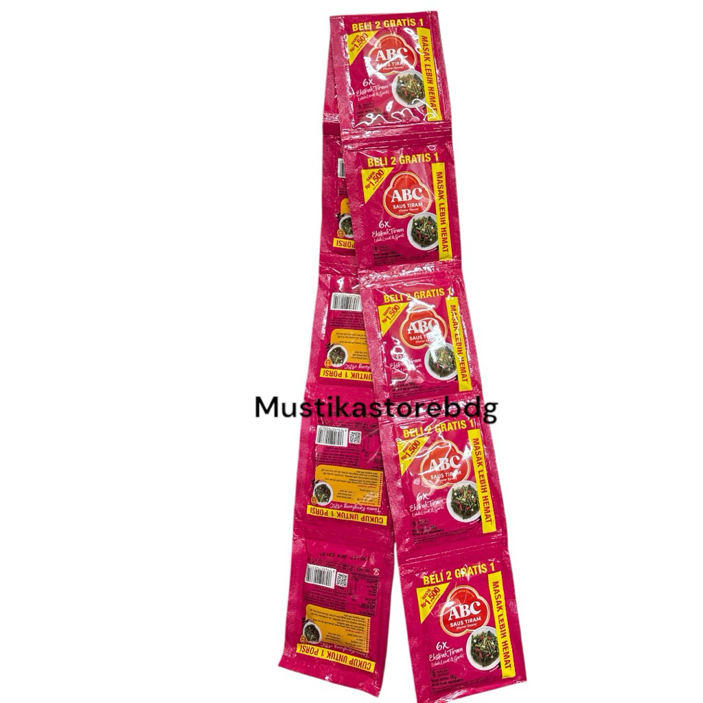 

Renceng ABC Saus Tiram Isi 10 Sachet @ 18 Gr