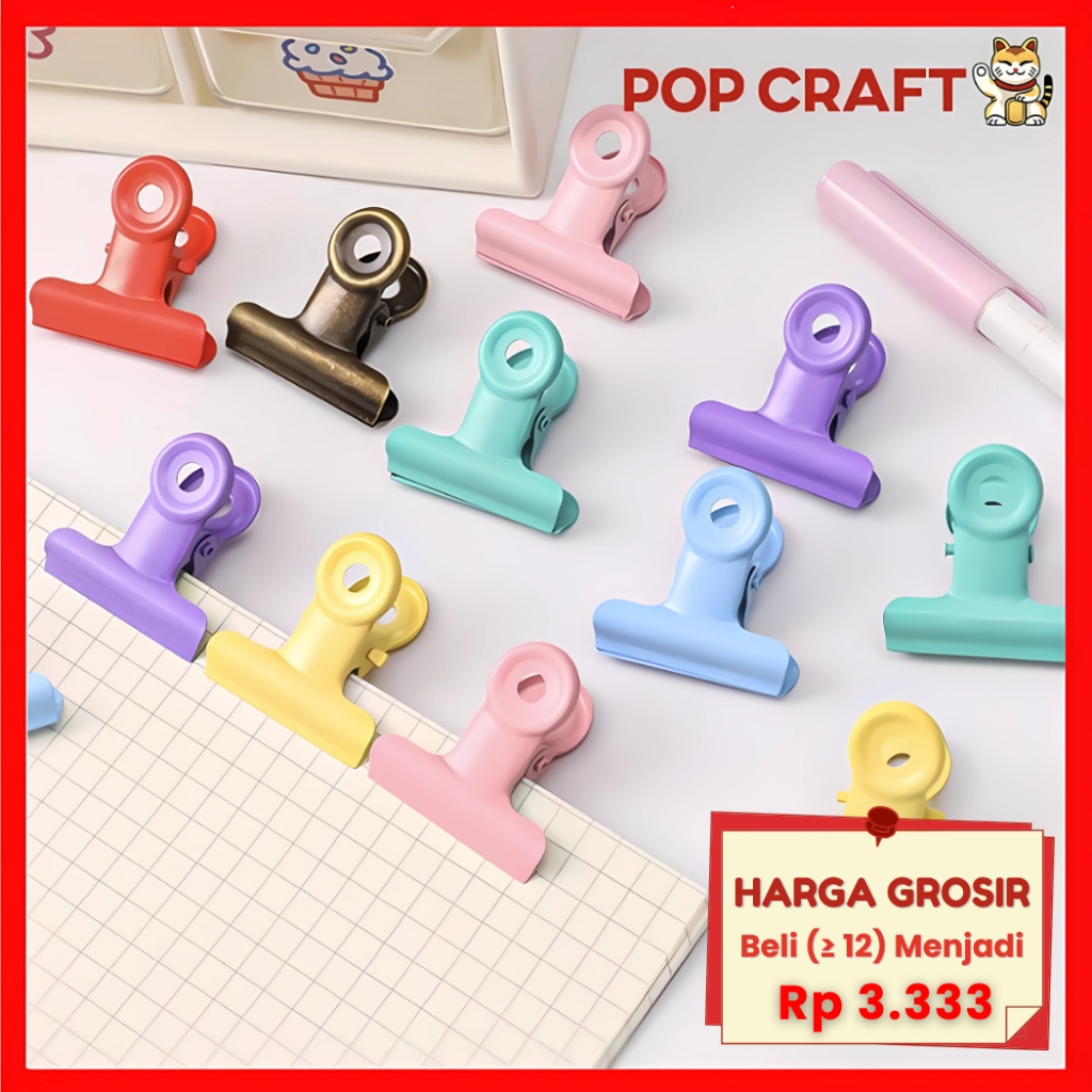 

PC Jepitan Kertas Aesthetic Warna Warni Penjepit Kertas Klip Penjepit Kertas File / Paperclip AT35