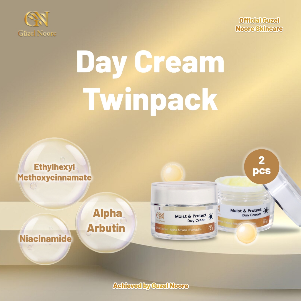 Guzel Noore – Moist & Protect Day Cream | Brightening Agents (Alpha Arbutin, Niacinamide)