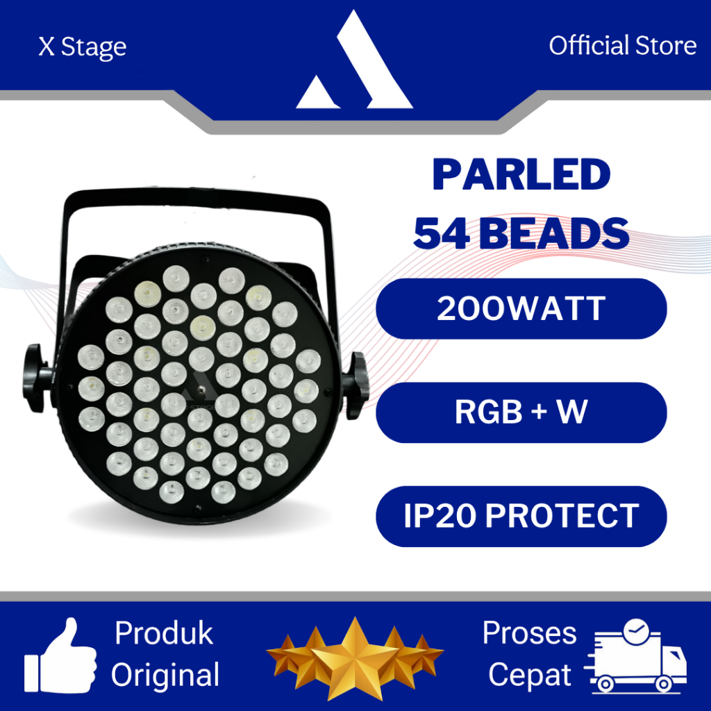 XStage Parled 54 Beads RGB W Bar Lounge Cafe Diskotik LED Dugem Indoor Billiard Lampu Gantung Lampu 