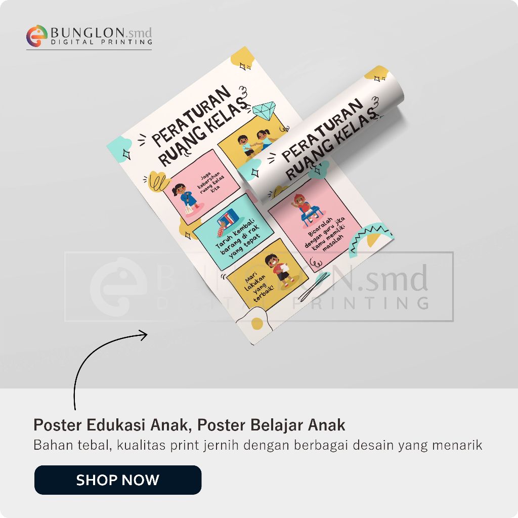 

Poster Peraturan Ruang Kelas Model Cream