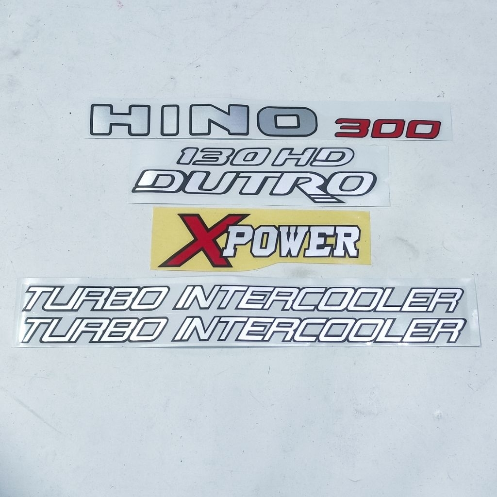 Stiker truck hino 300 Xpower 130HD dutro turbo intercooler sticker body mobil