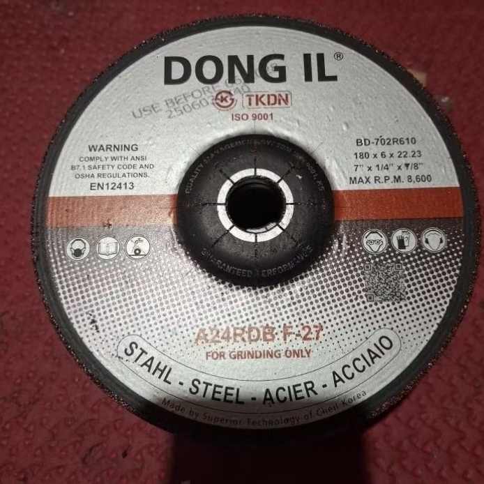 batu gerinda poles 7 inch DONG IL F-27 180×6×22.23 7"