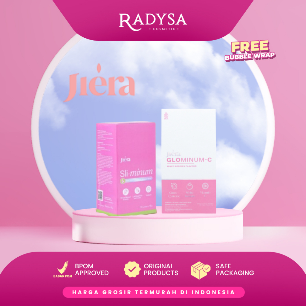 

- JIERA Sli-Minum & Glominum-C Drink | 1 Box 10 Sachet | 10-in-1 Probiotic Drink with Shine Muscat Grape | Minuman Tinggi Serat dan Probiotik With L-Glutathione and White Tomato | 1st Brightening Drink w/ 0% Sugar