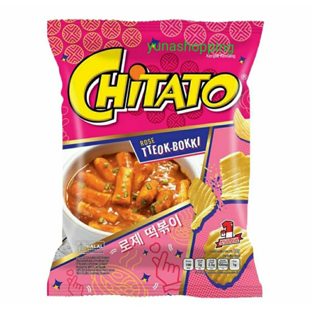 

Chitato keripik kentang Rose Tteok-Bokki 68g