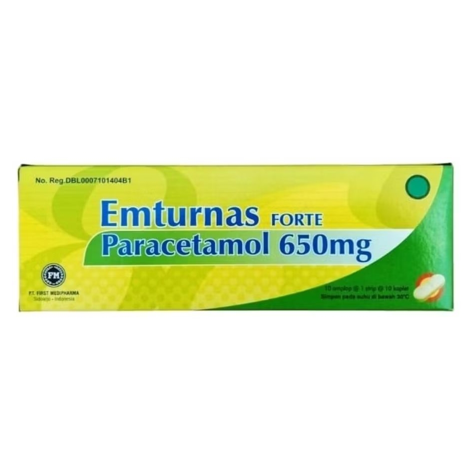 EMTURNAS FORTE - Paracetamol 650mg (100's /Dus) | Pamol 650mg