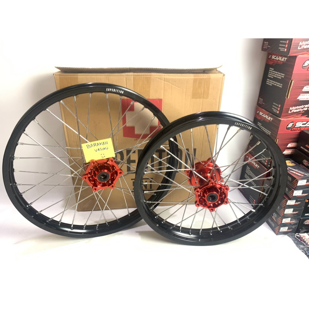 velg crf 150 l KLx 150 dan WR 155 trail trabas ring 18 21 full expedition velg expedition tromol cnc