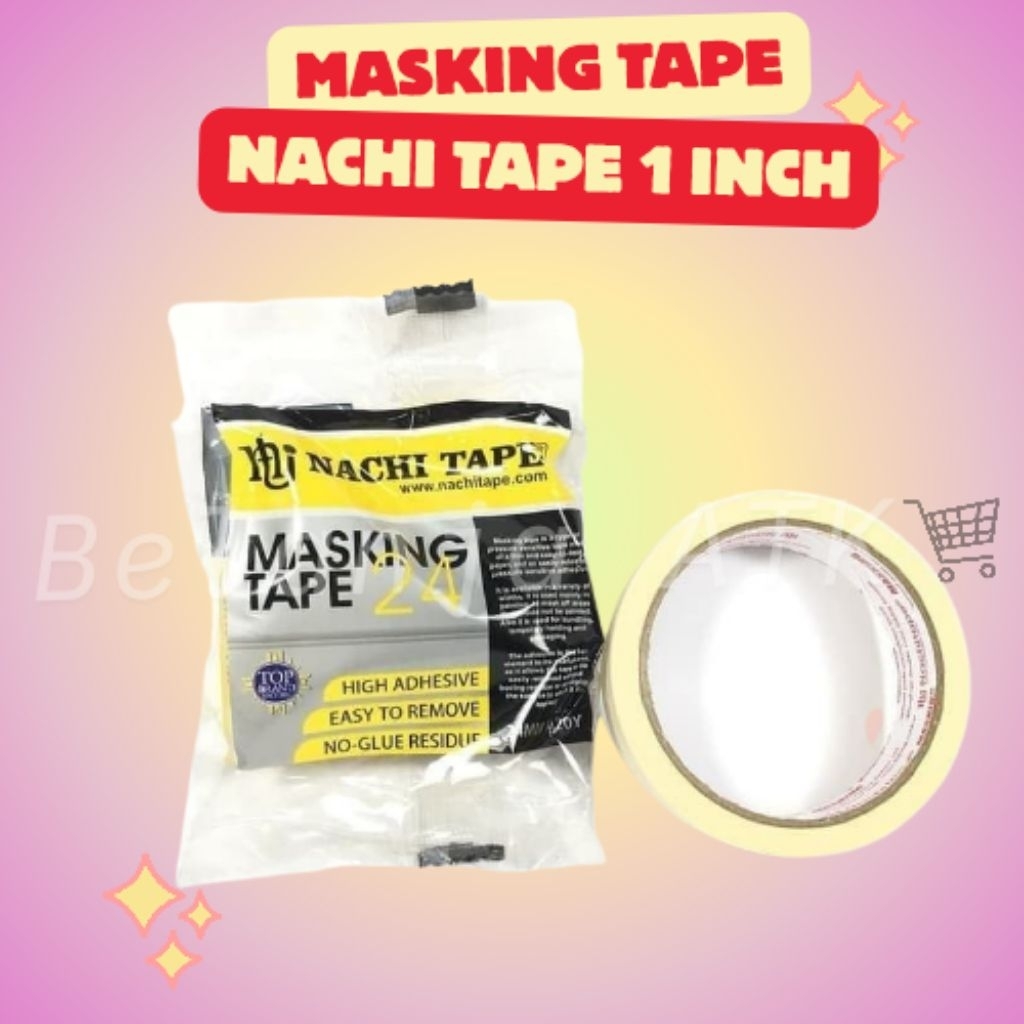 

Solasi kertas/ Lakban kertas/ Masking Tape Nachi 1 Inch – Perekat Serbaguna, Mudah Dilepas & Tanpa Bekas Lem!