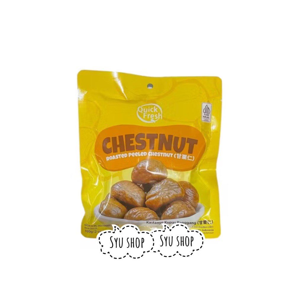 

Quick fresh Quickfresh roasted chestnut peel peeled 100gr kacang kastanye panggang